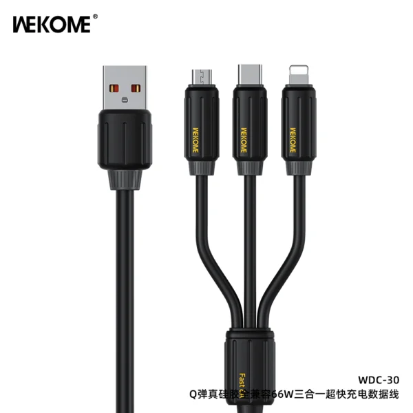 كابل شحن WEKOME WDC-30 3-IN-1