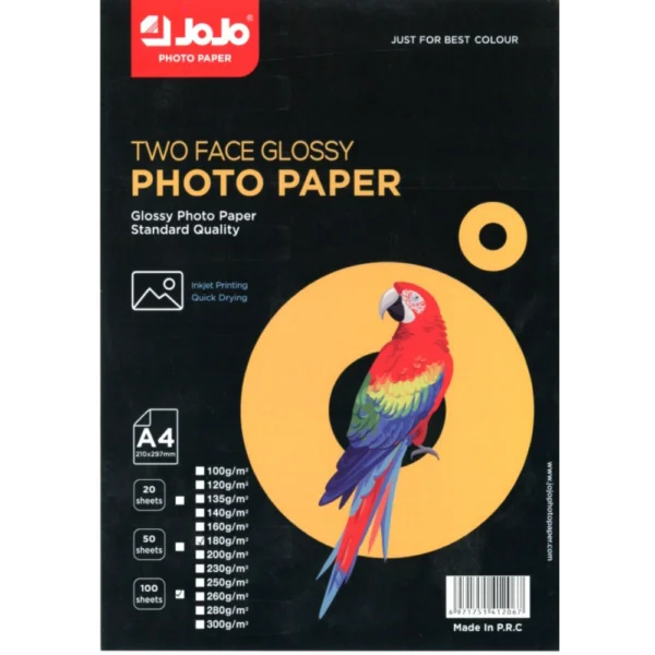 ورق صوري وجهين JOJO A4 G180
