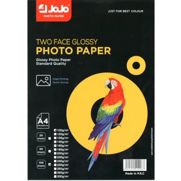 ورق صوري وجهين JOJO A4 G100