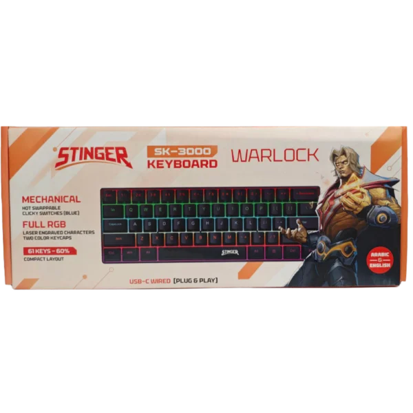 كيبورد ميكانيكي STINGER SK-3000 60%