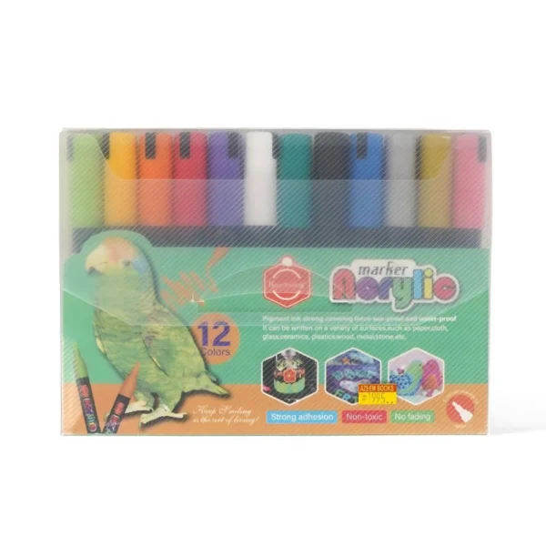 سيت اقلام اكرلك 12 لون KEEPSMILING