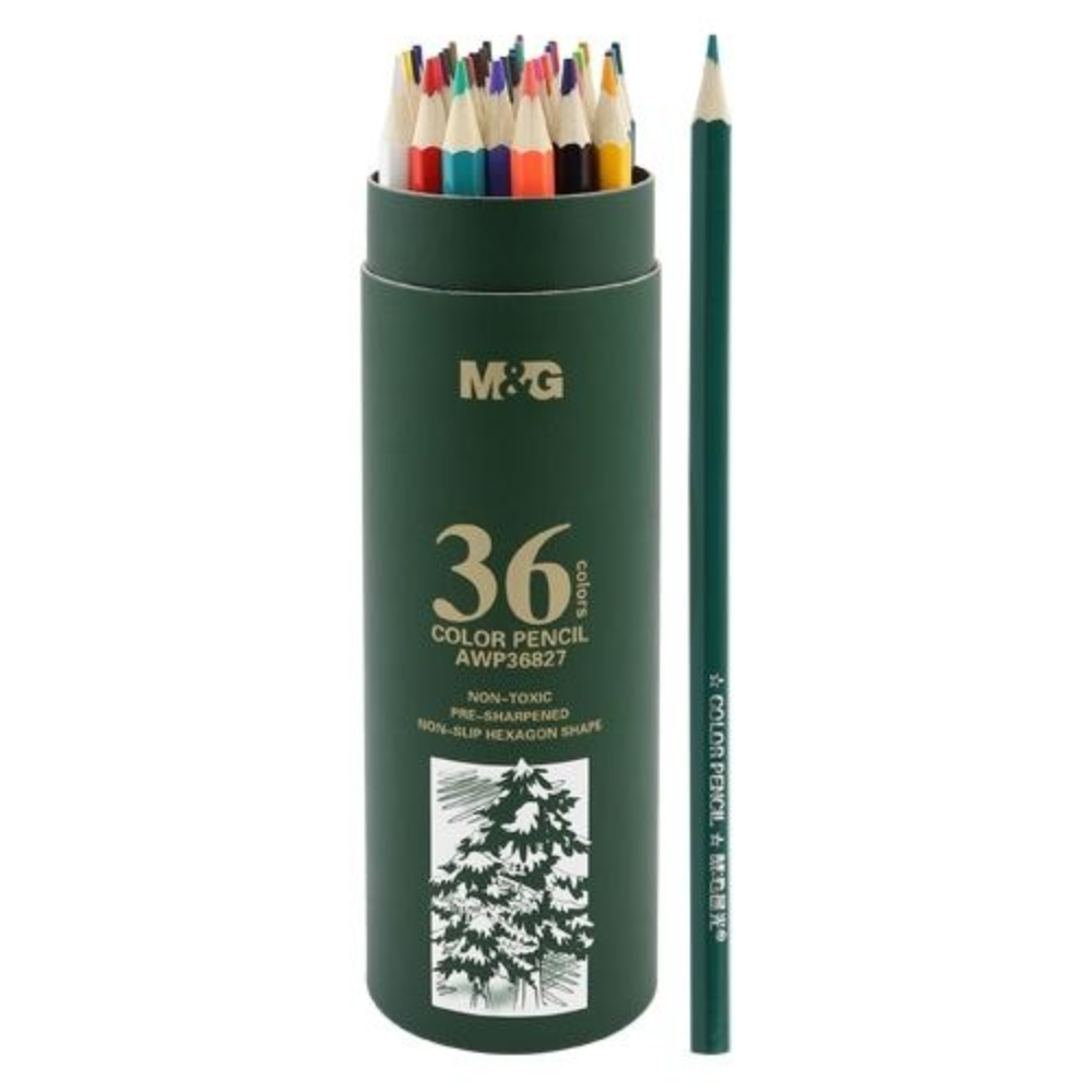 علبة الوان خشبية 36 لون M&G AWP36827 - الصورة 2