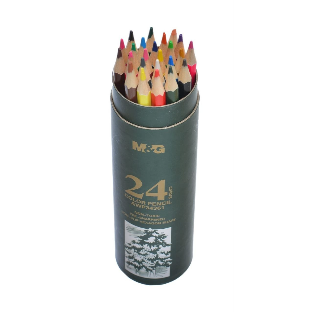 علبة الوان خشبية 24 لون M&G AWP34361 - الصورة 2