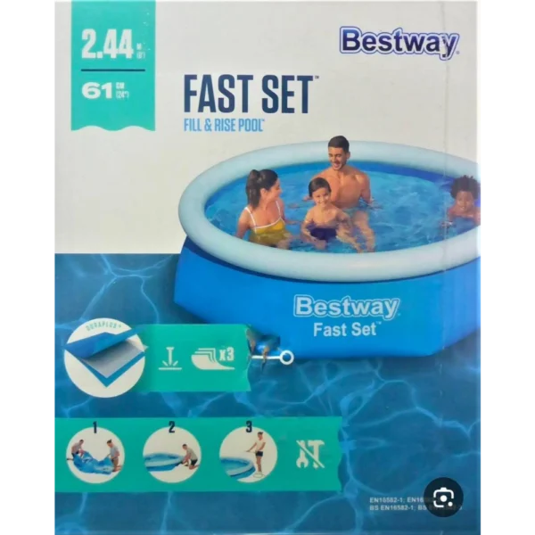مسبح حافة نفخ 244سم BESTWAY