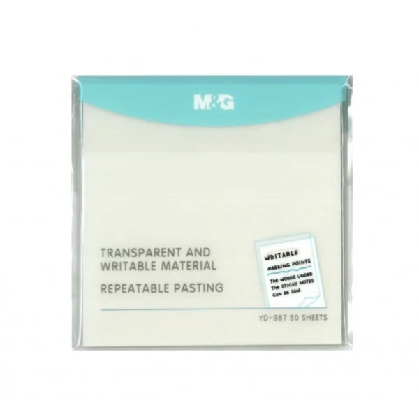 ستكي نوت شفاف 50ورقة M&G AS33O125/YD-987