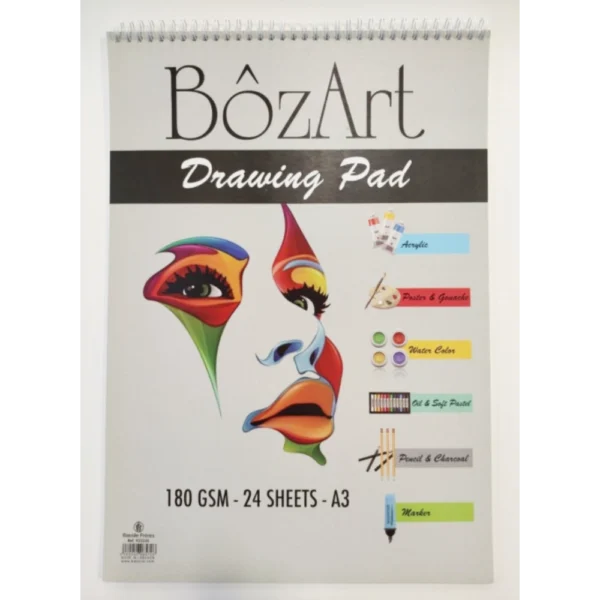دفتر رسم بوز ارت 180غ 24ورقة BOZART A3