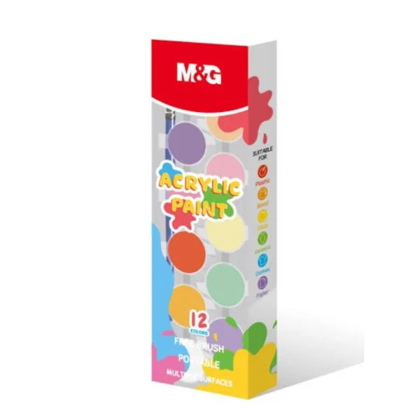 سيت الوان اكرلك 12لون M&G APL976R2